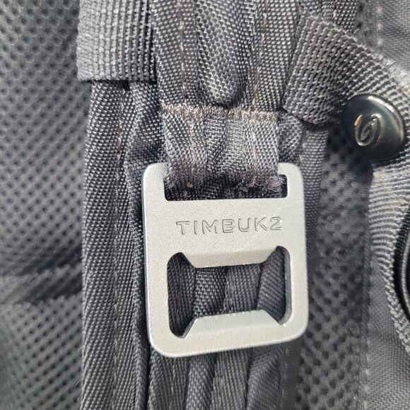 Timbuk2 CUSTOM Alcatraz Blue Gray Brwn Leather Laptop Backpack HANDMADE SAN FRAN - Picture 9 of 16